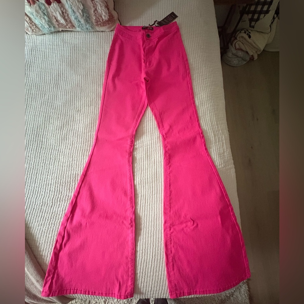 NWT Pink Flare Jeans